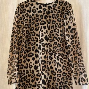Animal print shift dress